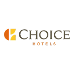 Soon Architecture - Le logo Choice Hotels présente une icône C stylisée orange et jaune à gauche des mots Choice Hotels en texte gris et orange.