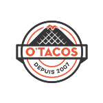 Soon Architecture - Logo O’Tacos comportant le nom de la marque en lettres orange en gras à l’intérieur d’un emblème circulaire noir et orange, avec la date depuis 2007 écrit en bas.